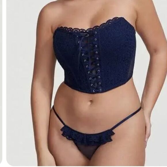 Victorias Secret Dream Angels Sexy Sheer Mesh Eyelet Lace String Bikini panty S - Picture 6 of 7